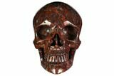 Realistic, Polished Red Picture Jasper Skull #150927-2